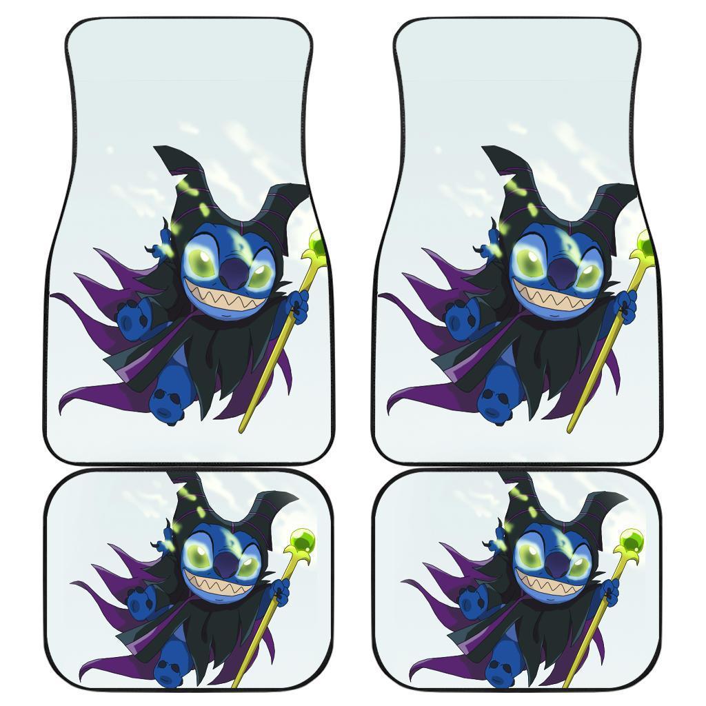 Maleficent Stitch Cartoon Walt Car Floor Mats