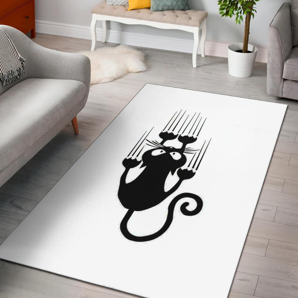 Black Cat Area Rug Carpet