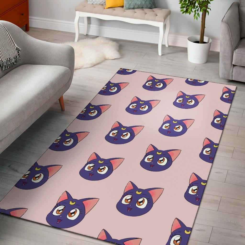 Luna Sailor Moon Cat Area Rug Carpet