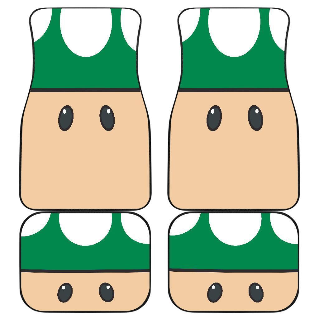 Mario Green Mushroom Cute Car Floor Mats