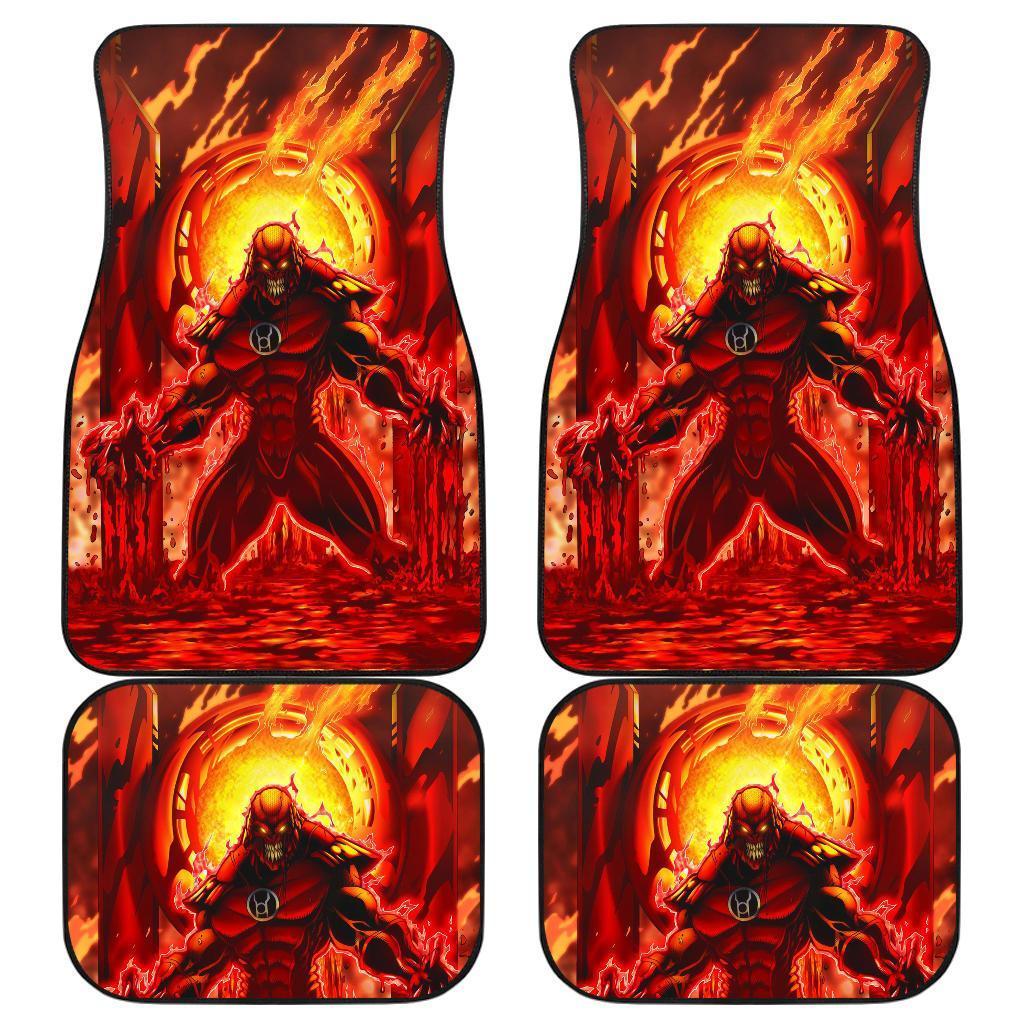 Red Lantern Dc League In Fire Car Floor Mats