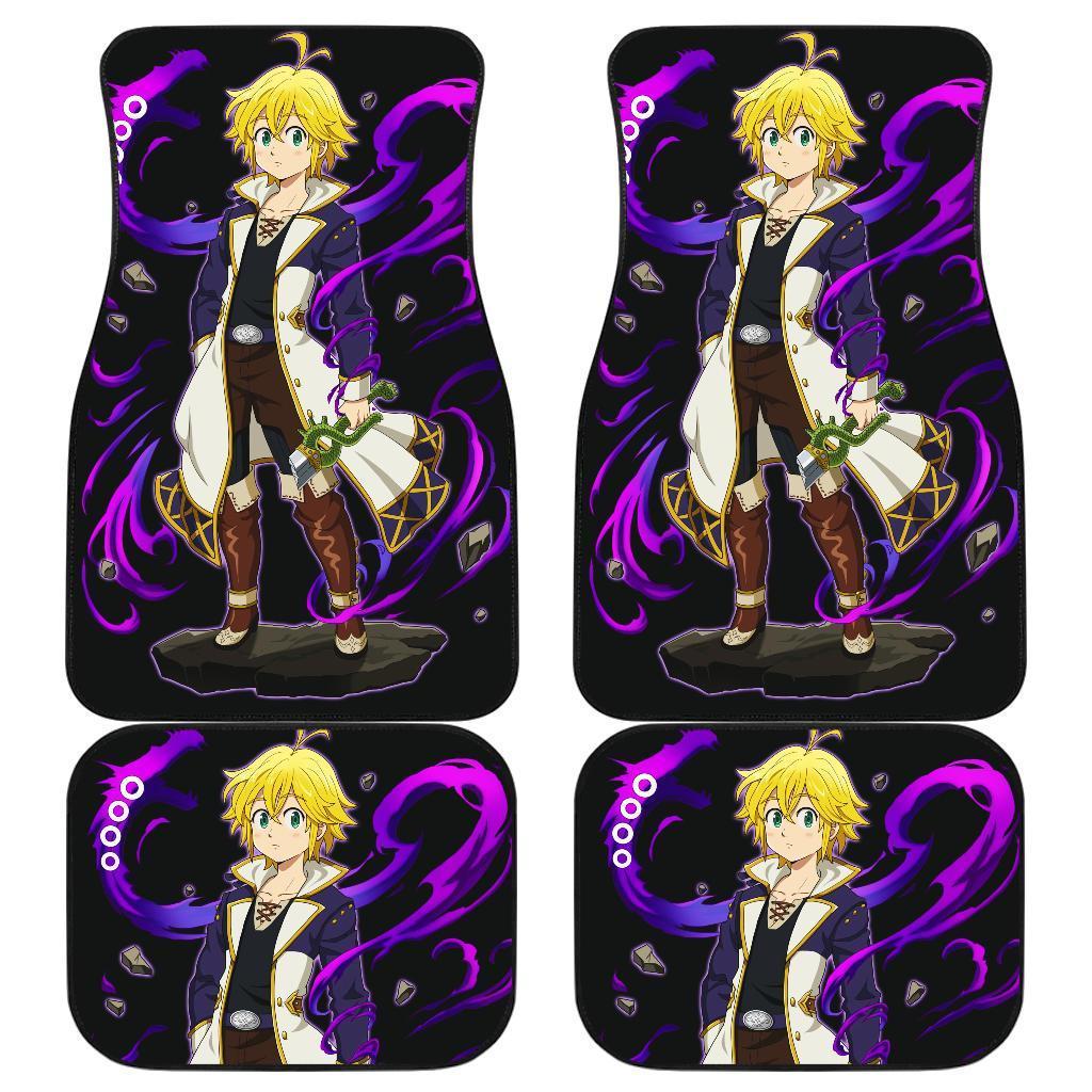 Meliodas Chibi Anime In Dark Theme Car Floor Mats