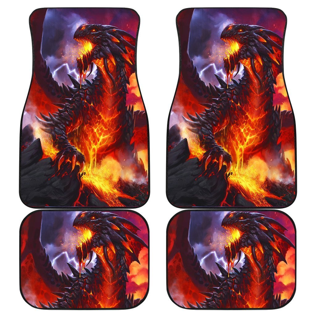 Born Of Magma Dragon Car Floor Mats