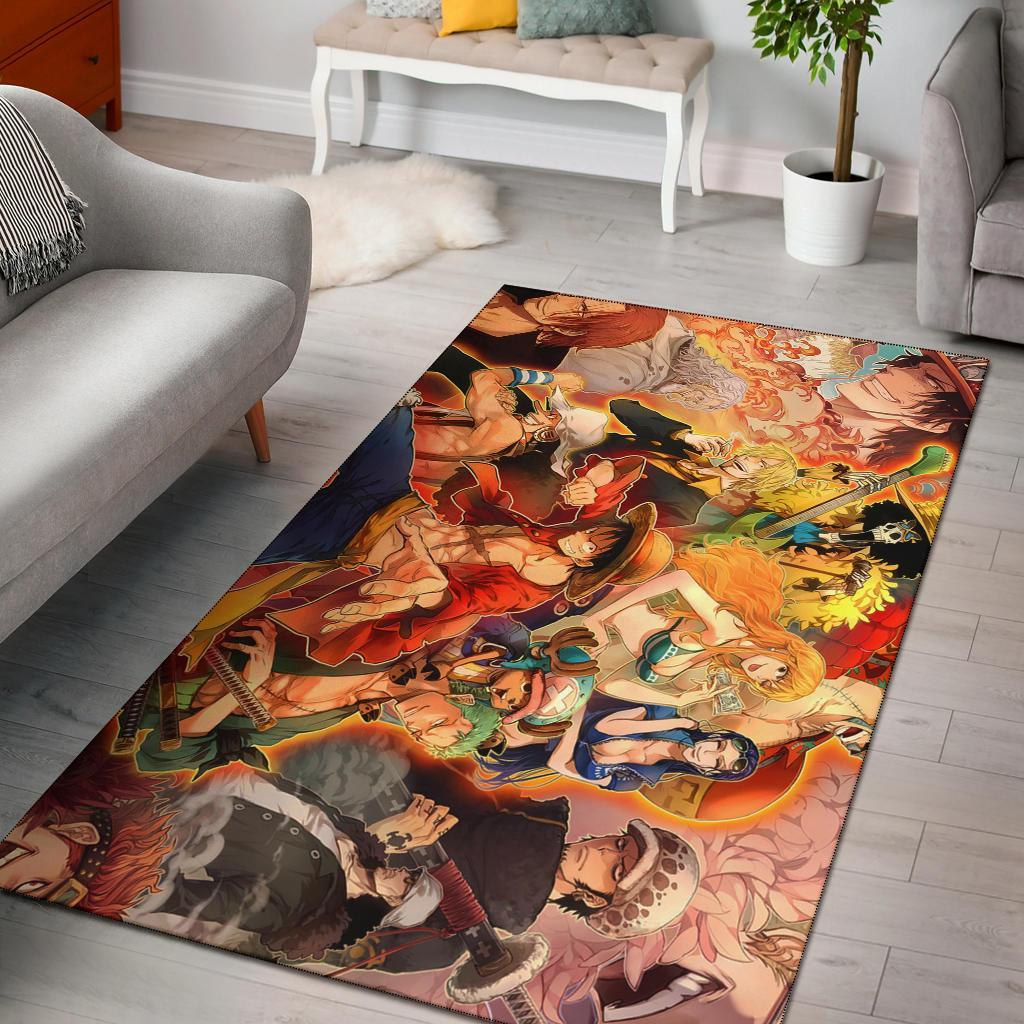 One Piece Characters Hd Area Rug Carpet