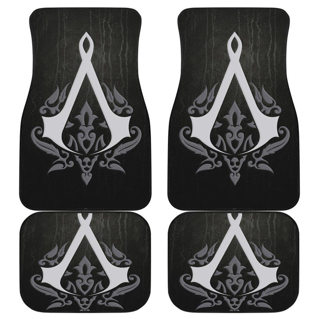 Assassin Creed Art Logo In Black Theme Car Floor Mats