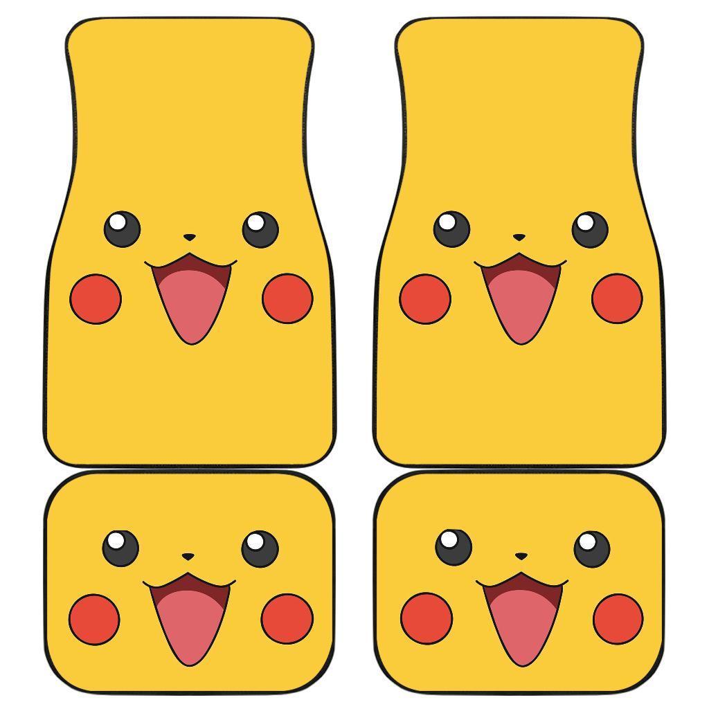 Pikachu Fat Face Cute Funny Pokemon Car Floor Mats