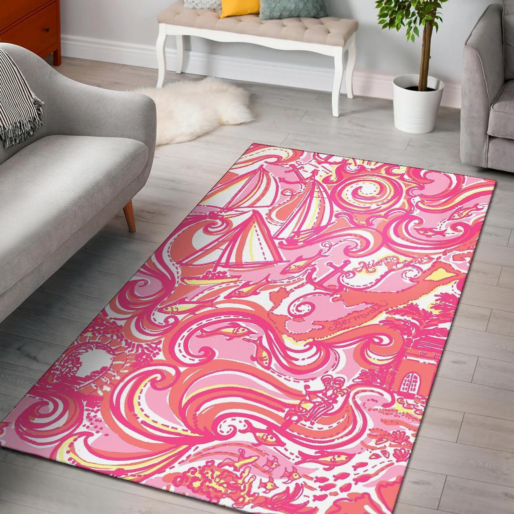 Lilly Sets Sail To Bermuda Area Rug Carpet