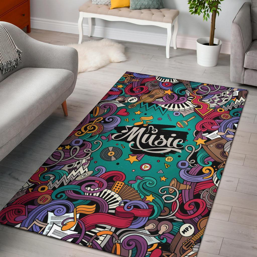 Music Art Area Rug Carpet