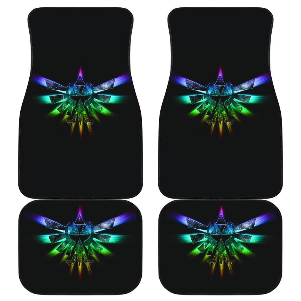 Legend Of Zelda Colorfull Art Logo In Black Theme Car Floor Mats