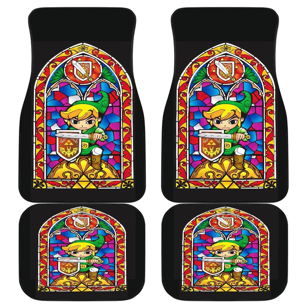 Zelda Link Art Glass Car Floor Mats