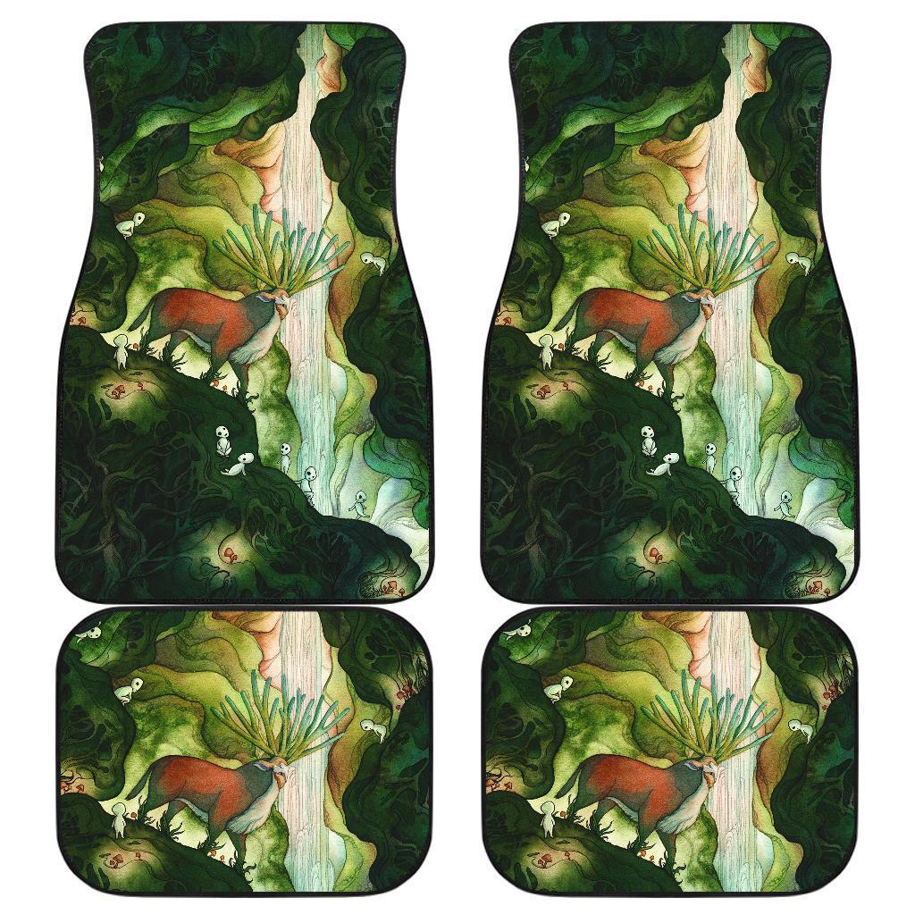 Princess Mononoke Art Draw Car Floor Mats