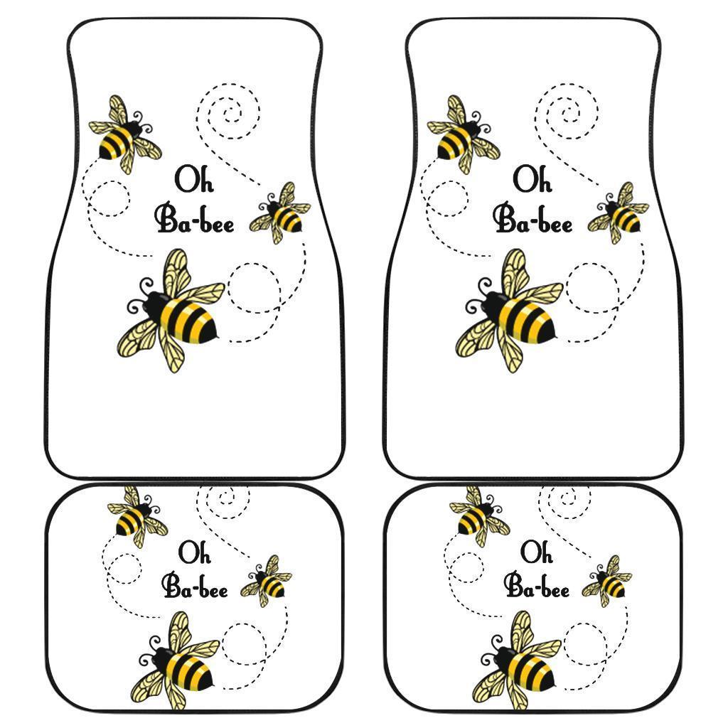 Oh Ba Bee In White Theme Car Floor Mats