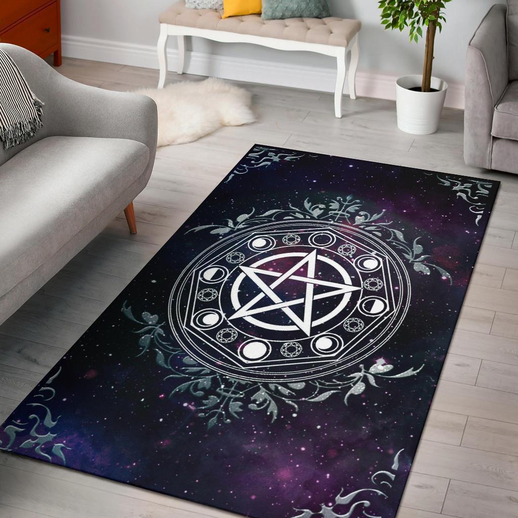 Pentagram Wicca Area Rug Carpet Ktsr