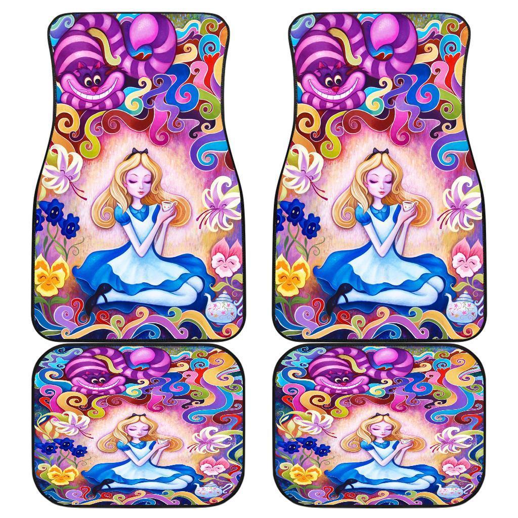 Cute Girl Alice In Wonderland Cartoon Car Floor Mats