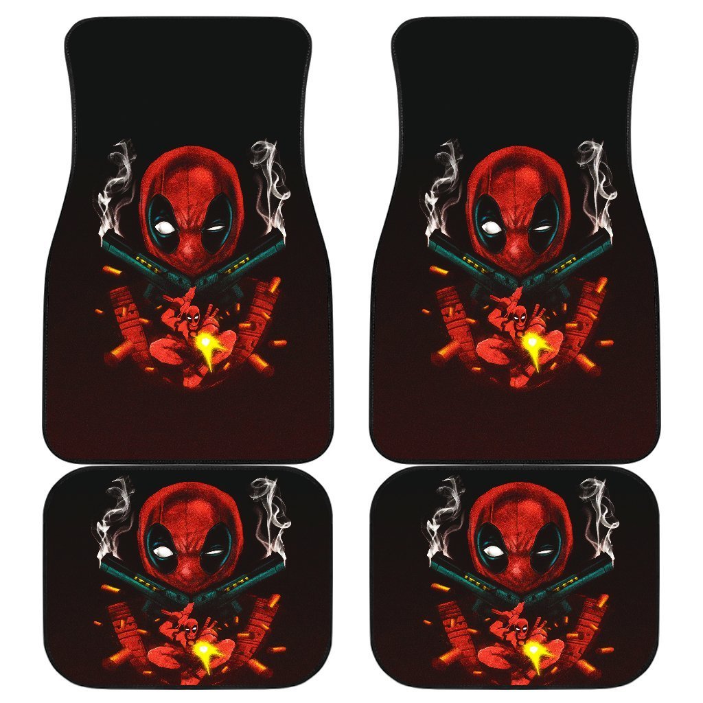 Deadpool Gun Logo Thug Car Floor Mats