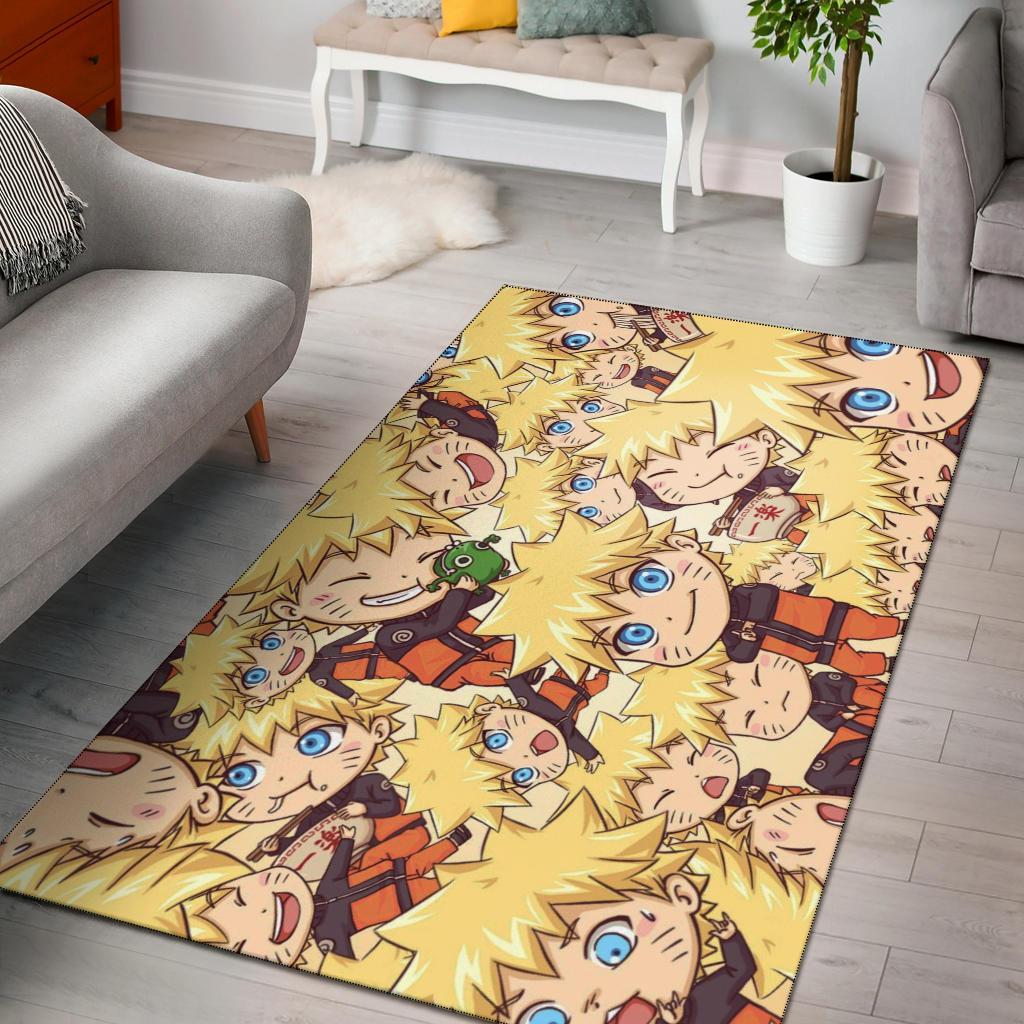 Cute Naruto Chibi Area Rug Carpet