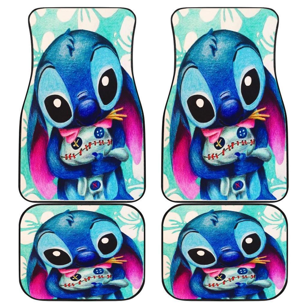 Cute Stitch Sadness Walt Car Floor Mats