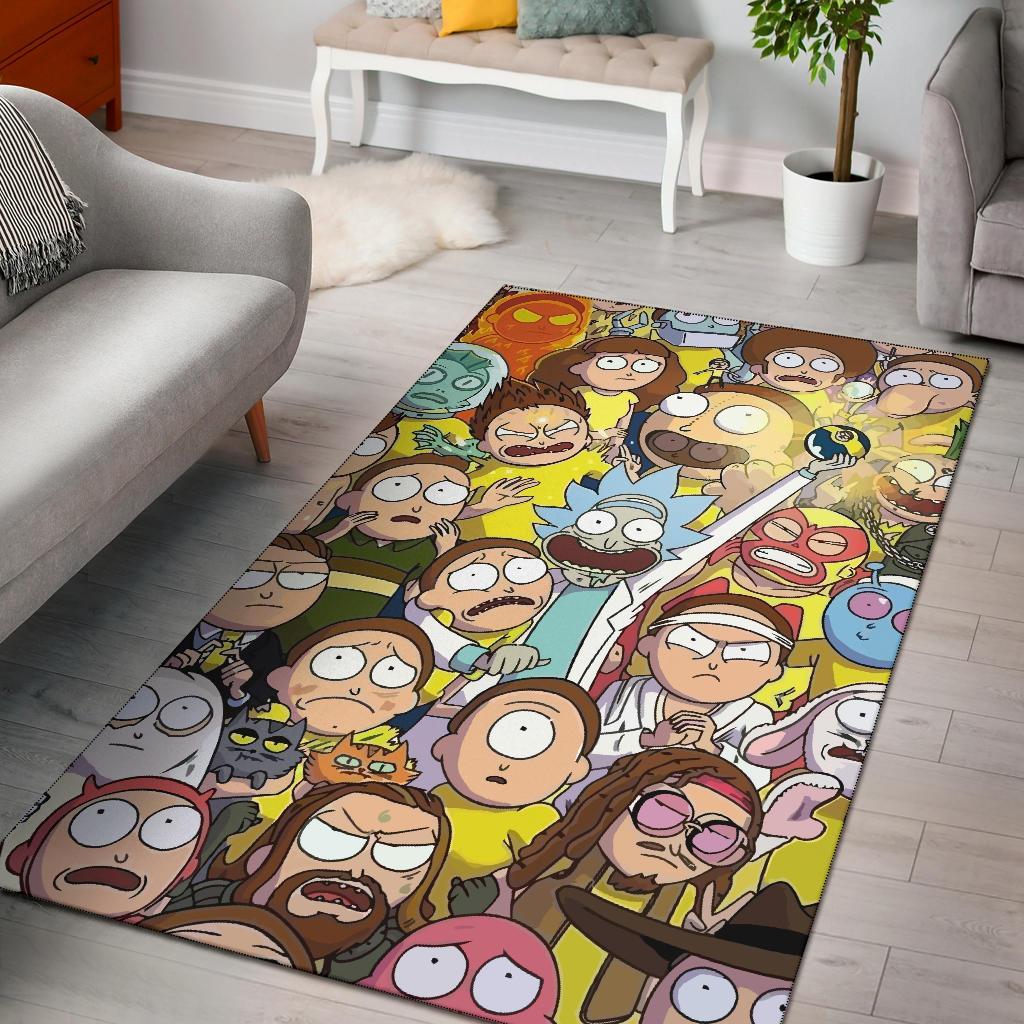Rick And Morty 3 Area Rug Carpet