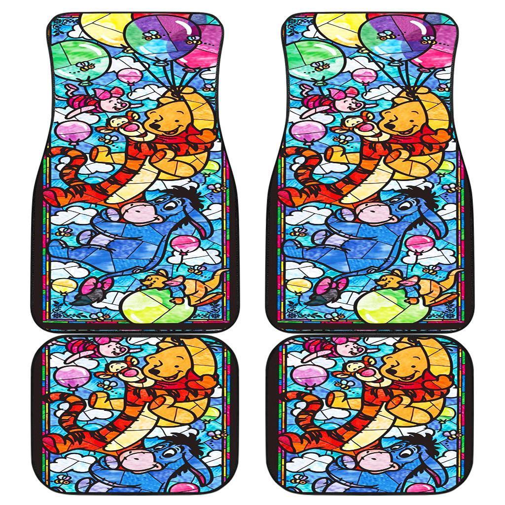 Winnie The Pooh Glass Cartoon Car Floor Mats