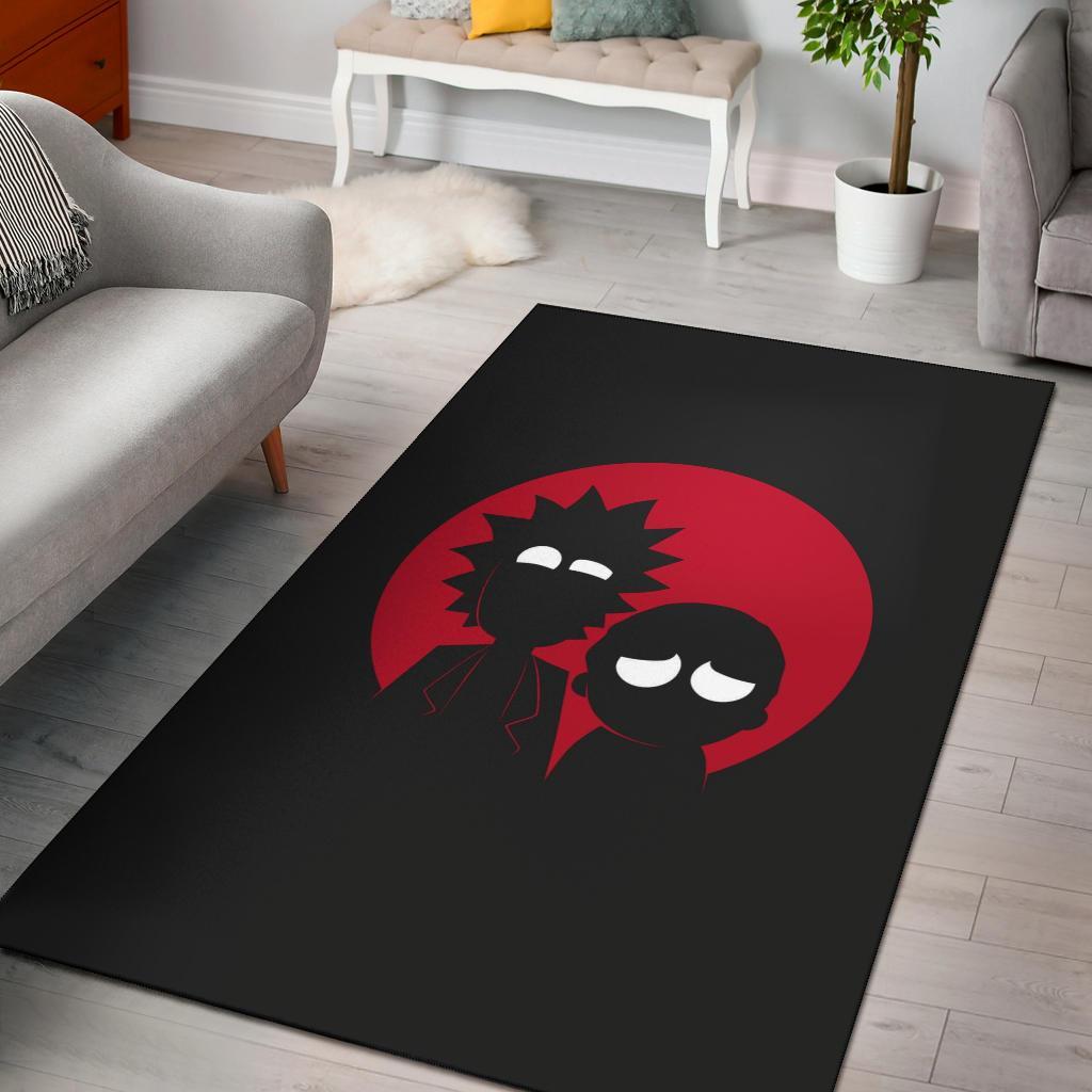 Rick And Morty Red & Black Area Rug Carpet