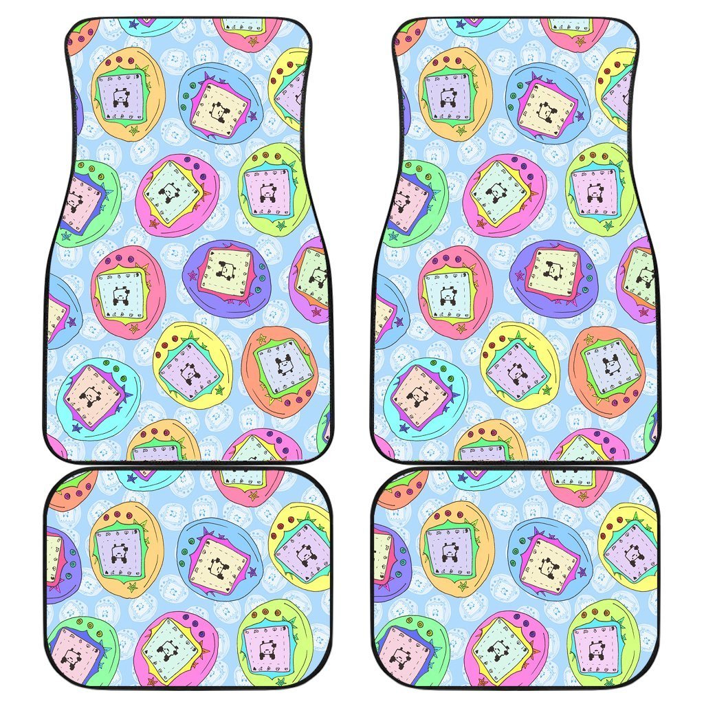 Tamagotchi Pattern Colorfull Car Floor Mats