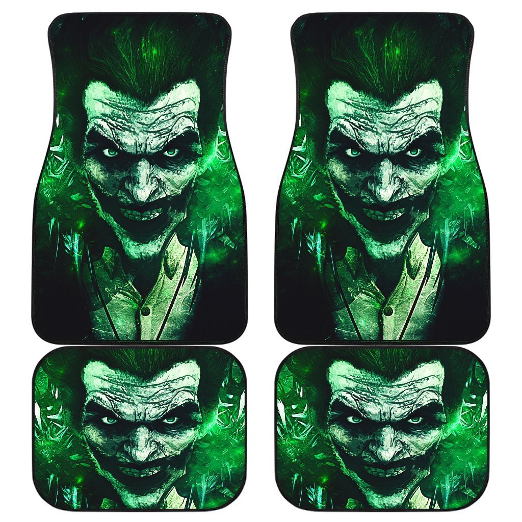 Joker Evil Face Green Color Car Floor Mats