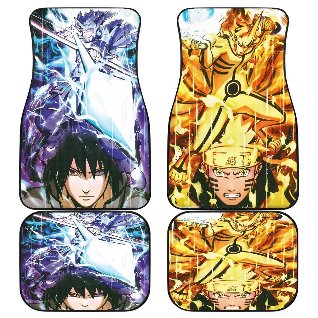 Naruto Vs Sasuke Anime Car Floor Mats