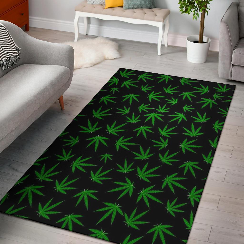 Marijuana Leaf Pattern Area Rug Carpet