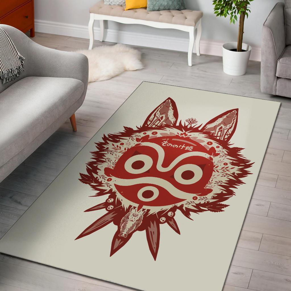 Princess Mononoke Mask Area Rug Carpet