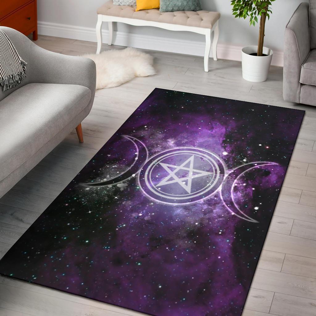 Triple Moon Wicca Area Rug Carpet Ktsr