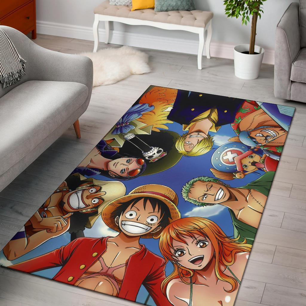 One Piece Straw Hat Crew Area Rug Carpet