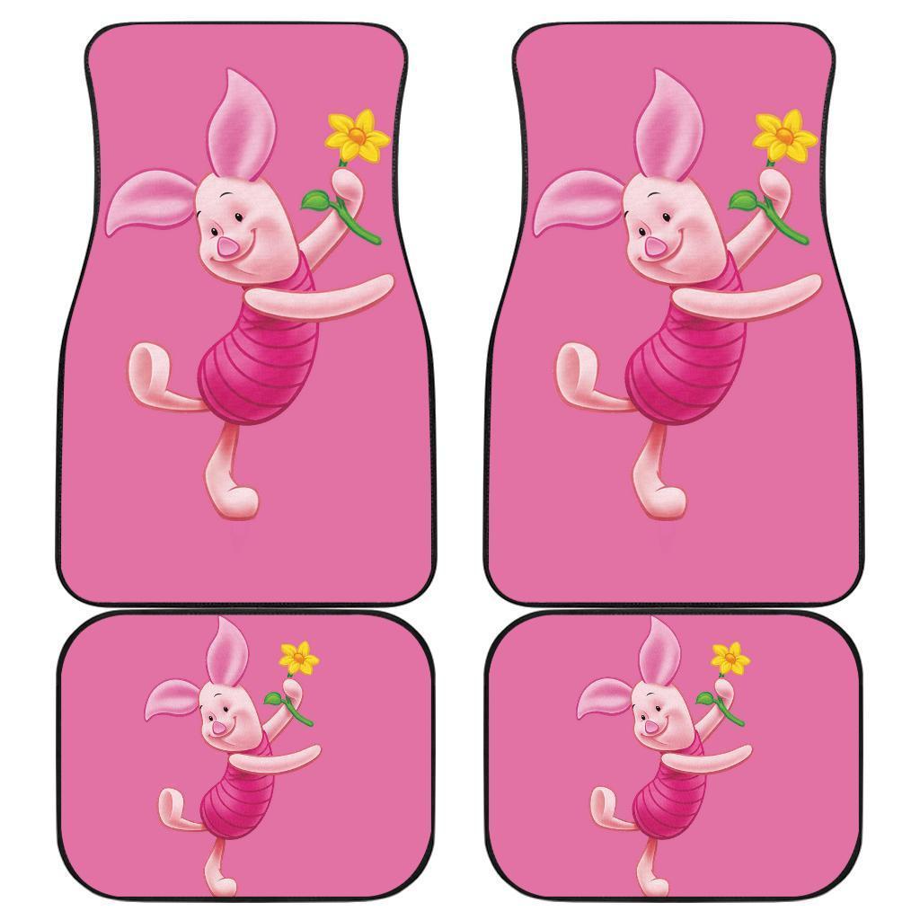 Piglet Cute In Pink Theme Cartoon Car Floor Mats