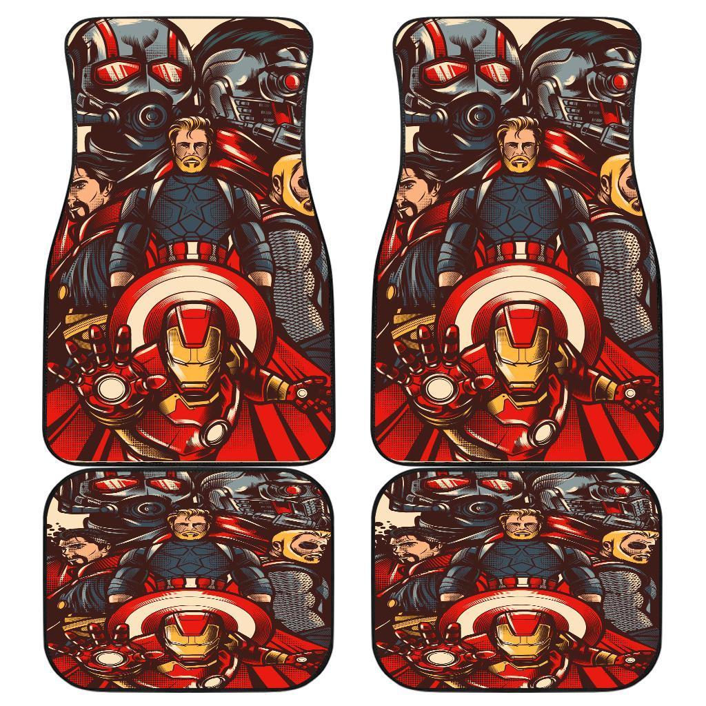 Captain A Iron Man Ant Man Avengers Car Floor Mats