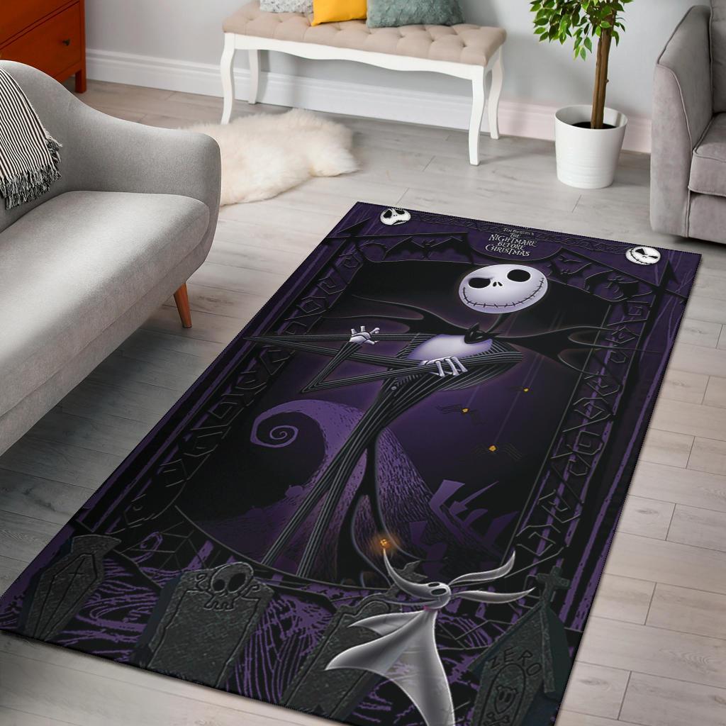 Jack Skellington Nightmare Before Christmas Area Rug Carpet