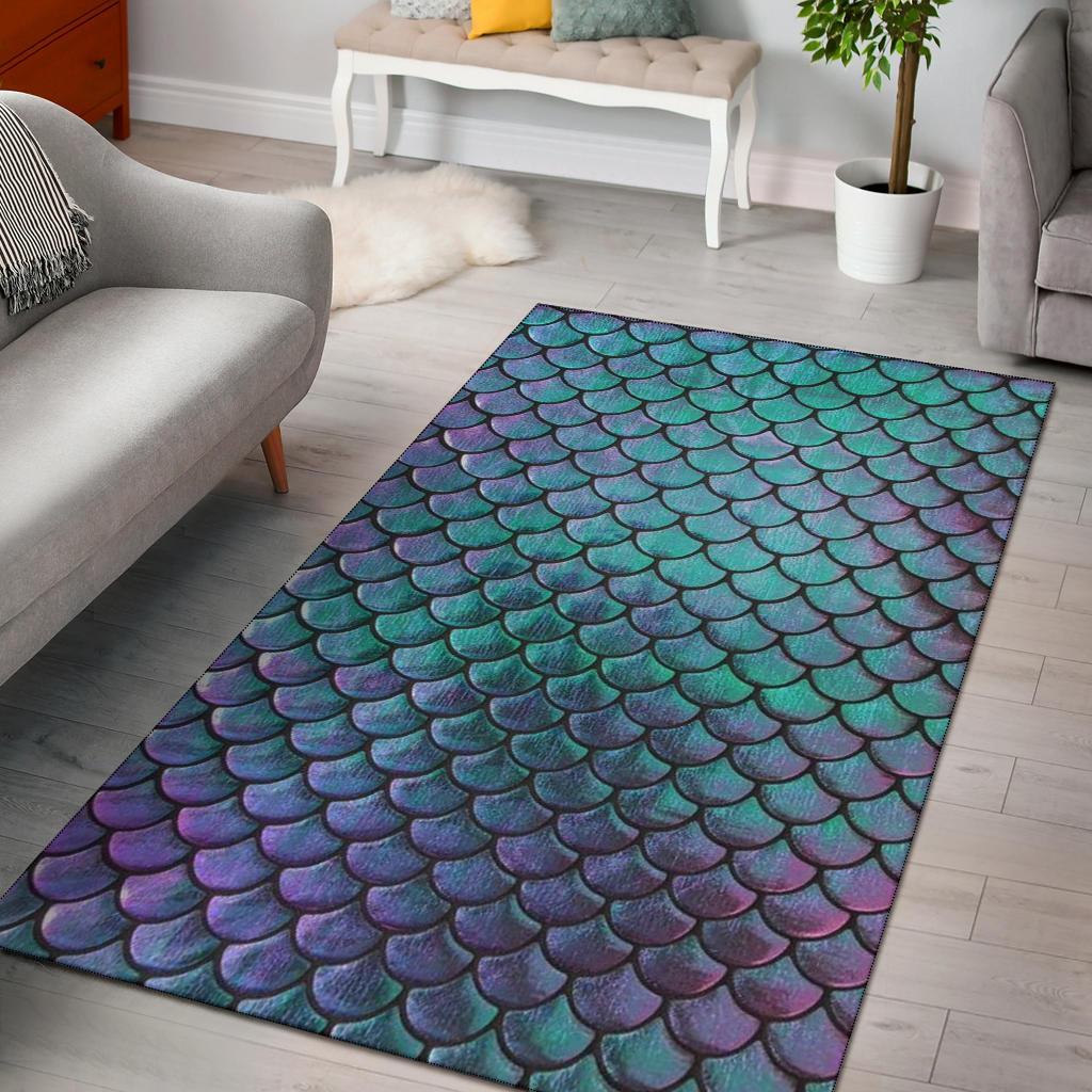 Mermaid Scales Area Rug Carpet