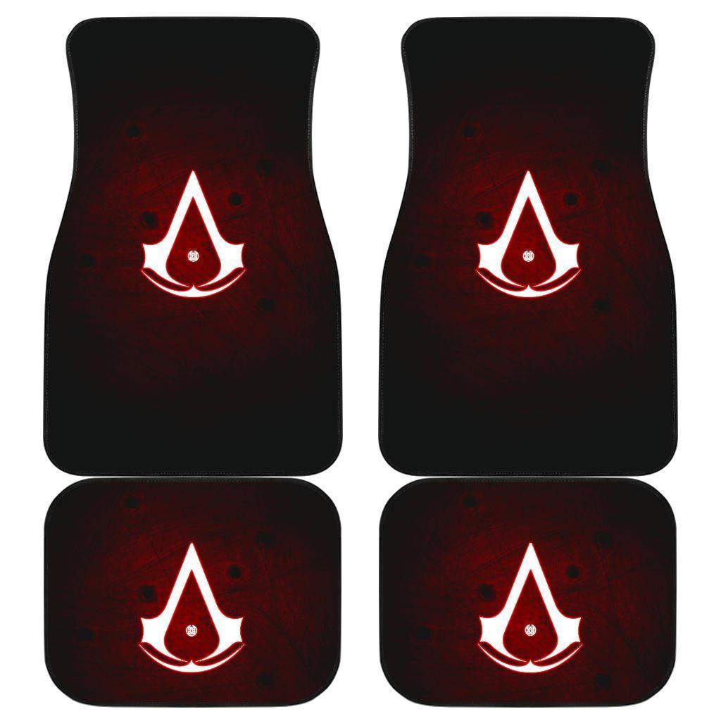 Assassin Creed Logo In Dark Theme Car Floor Mats