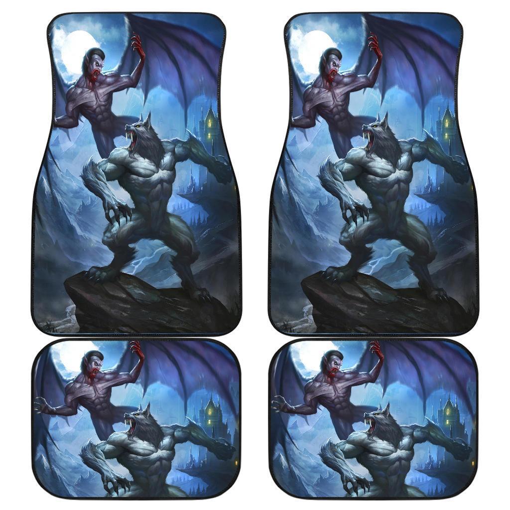 Werewolf Vs Vampire Car Floor Mats