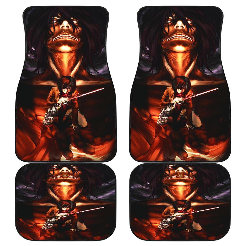 Mikasa & Eren Titan Attack On Titan Car Floor Mats