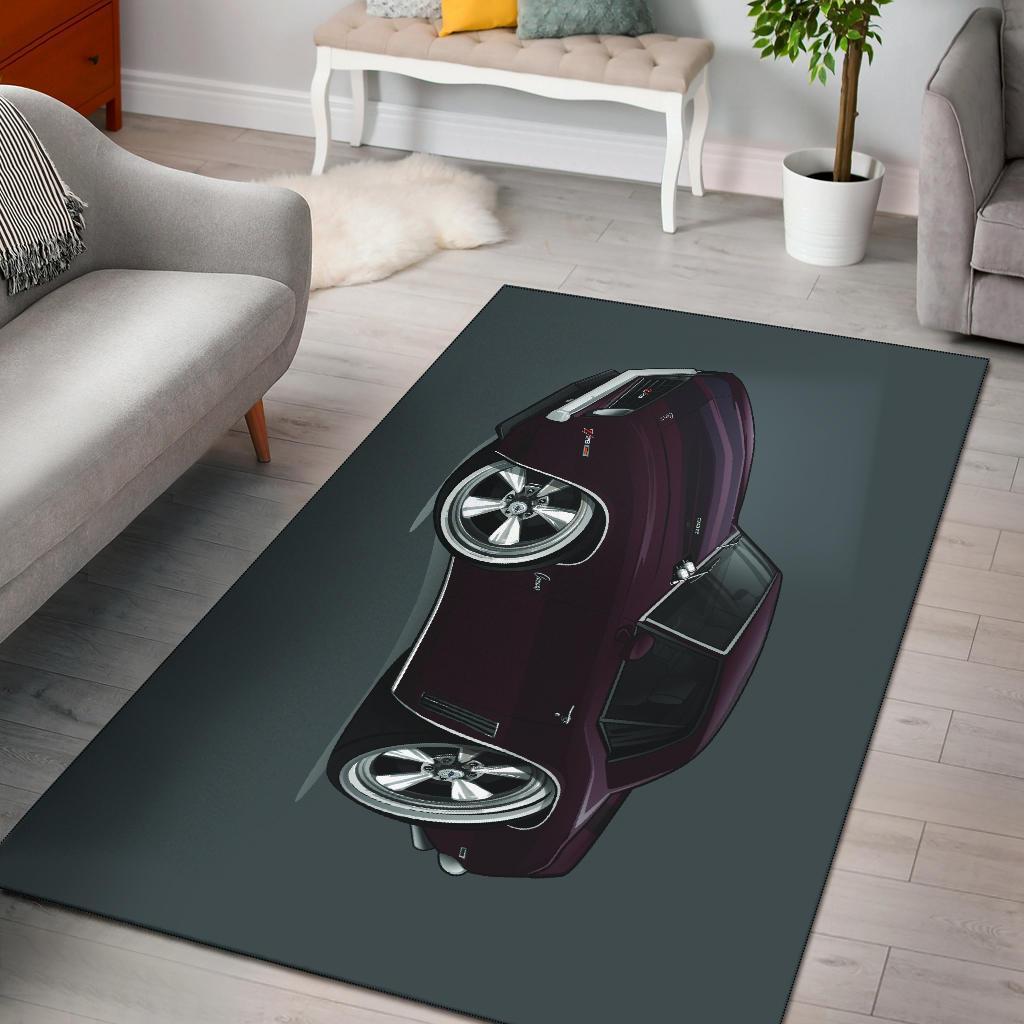 1969 Chevy Camaro Z28 Muscle Car Art Area Rug Carpets