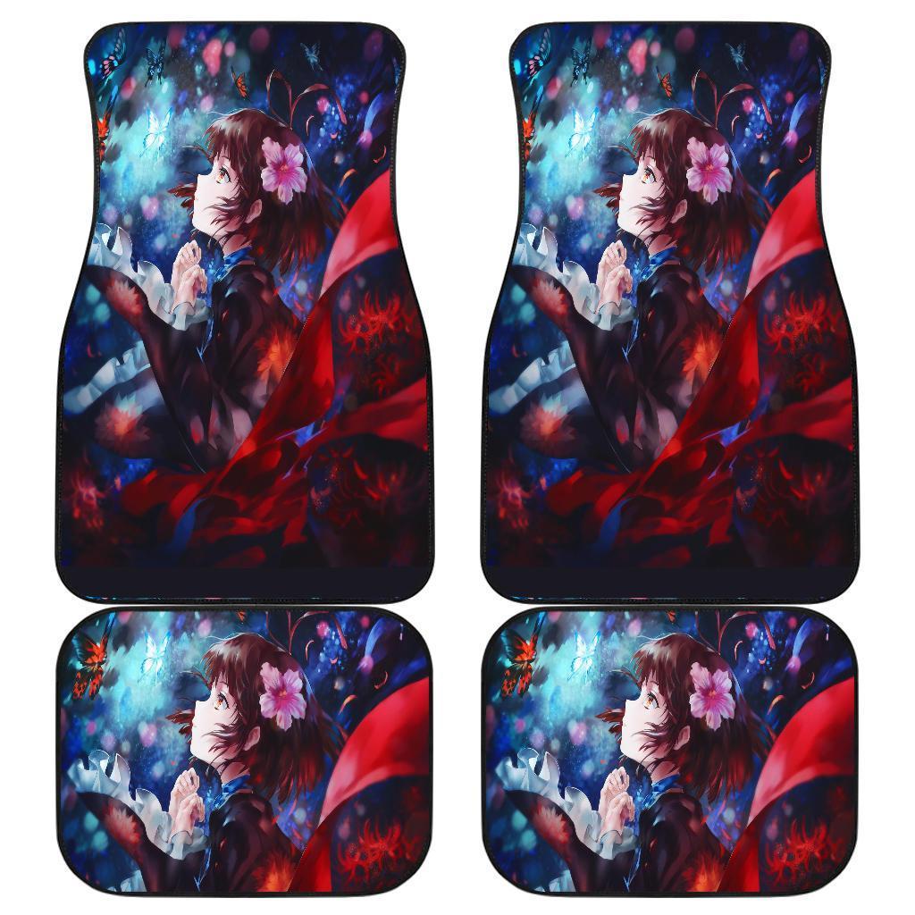 Mumei Anime Girl Flowers Car Floor Mats