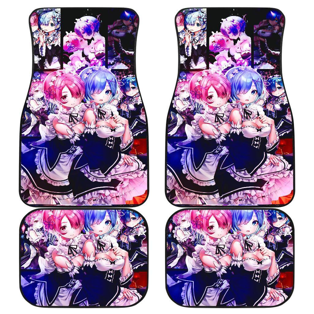 Ram And Rem Re Zero Anime Car Floor Mats