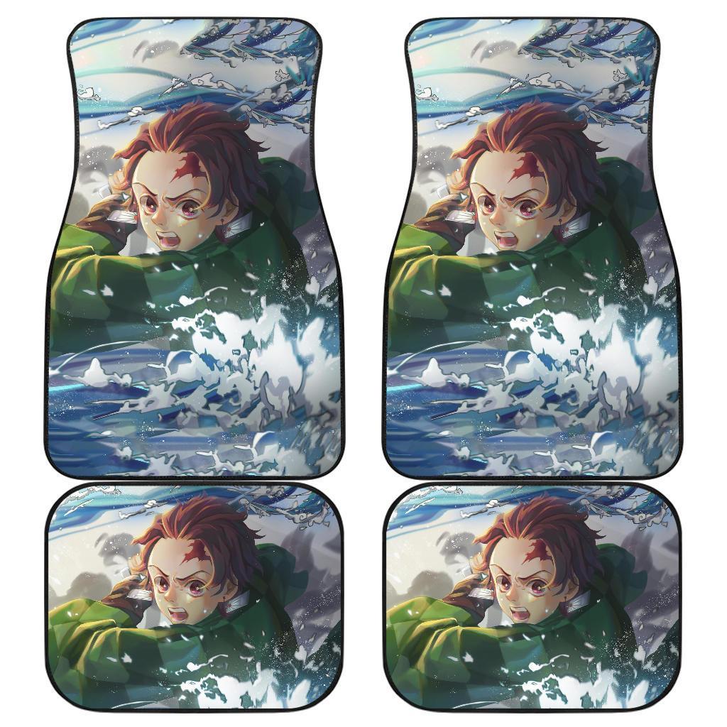 Anime Tanjiro Kamado Car Floor Mats Kimetsu No Yaiba