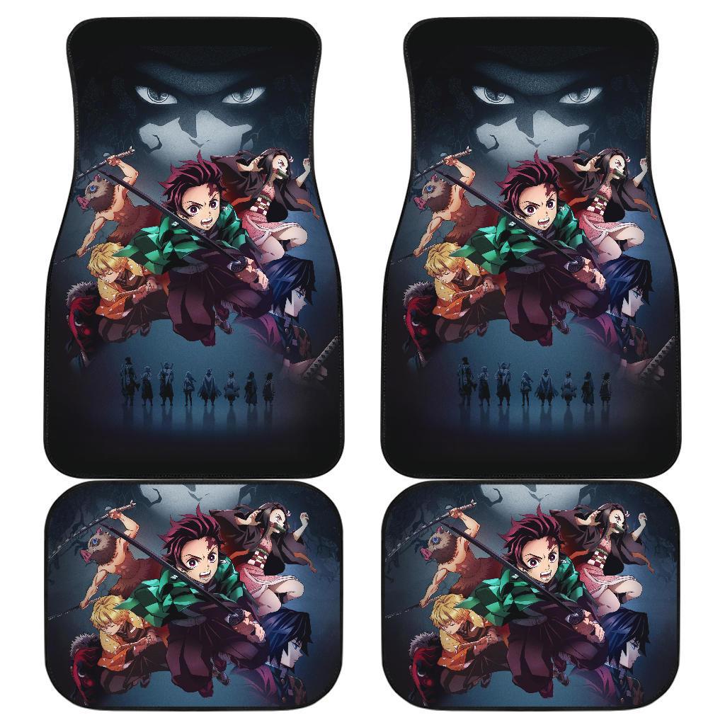 Anime Kimetsu No Yaiba Car Floor Mats Tanjiro Kamado