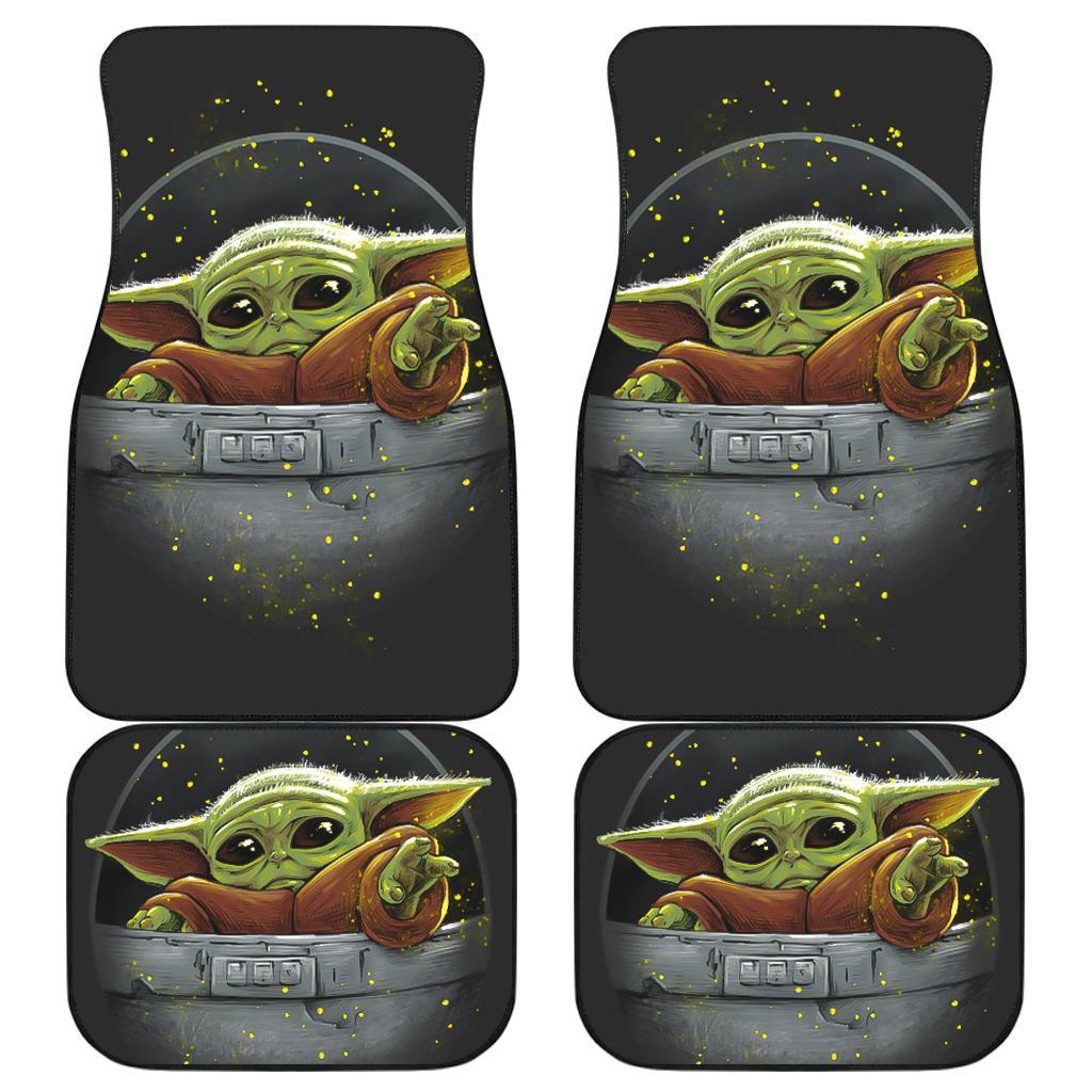 Baby Yoda Art Car Floor Mats The Mandalorian Movies