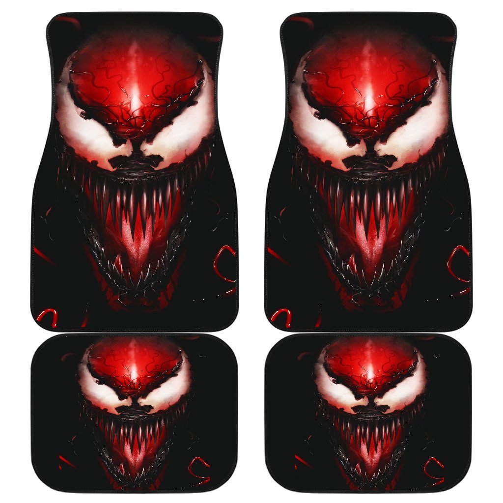 Venom Red Art Painted Car Floor Mats