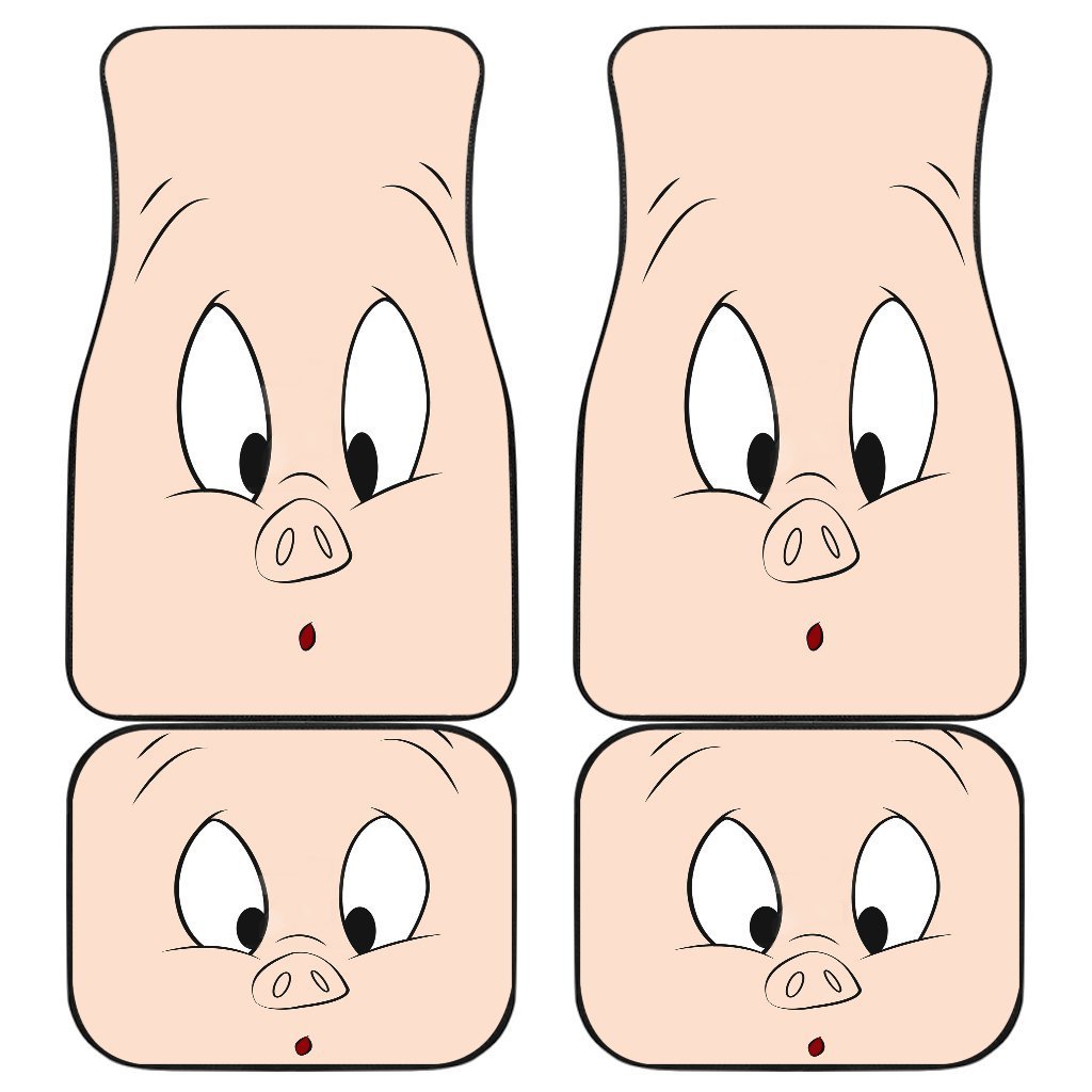 Porky Pig Suprise Face Car Floor Mats