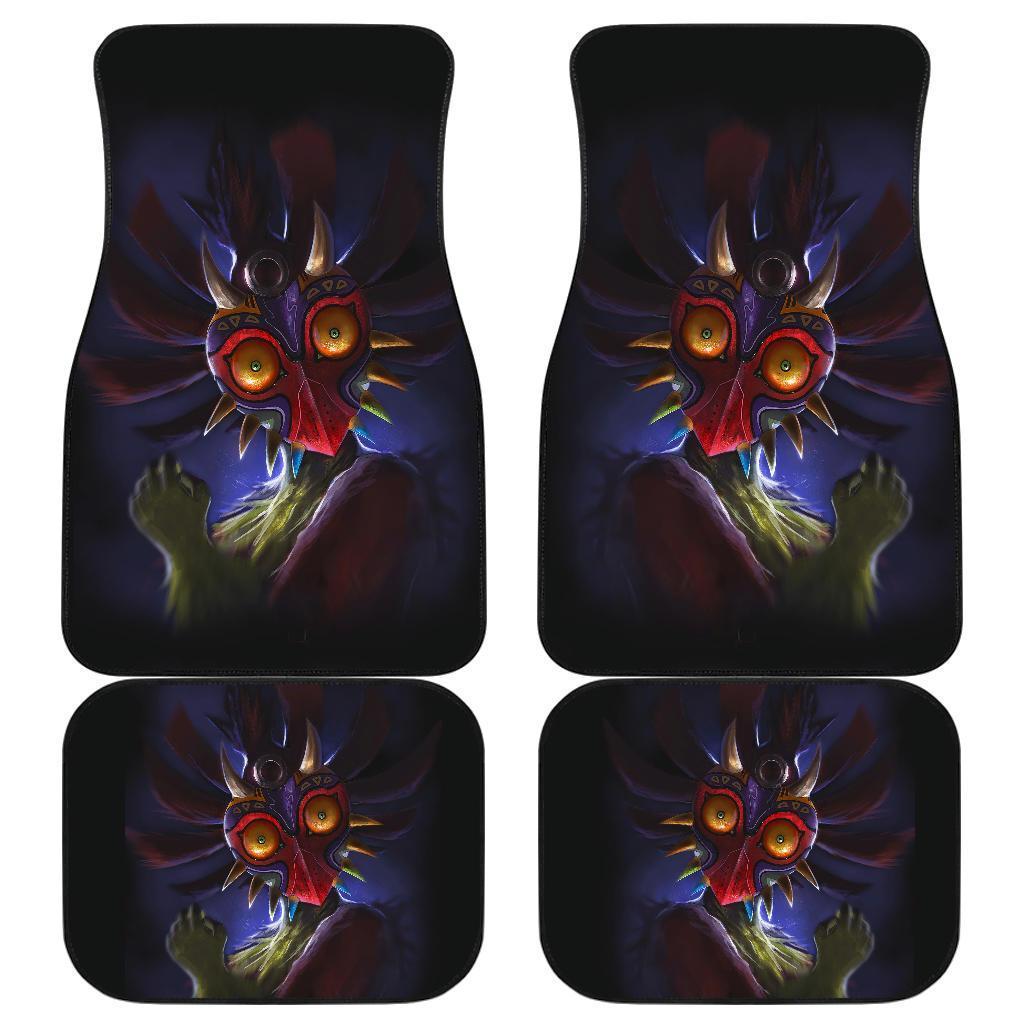 Majora Mask The Legend Of Zelda In Black Theme Car Floor Mats