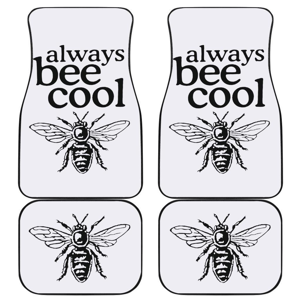 Always Bee Cool In Grey Theme Car Floor Mats