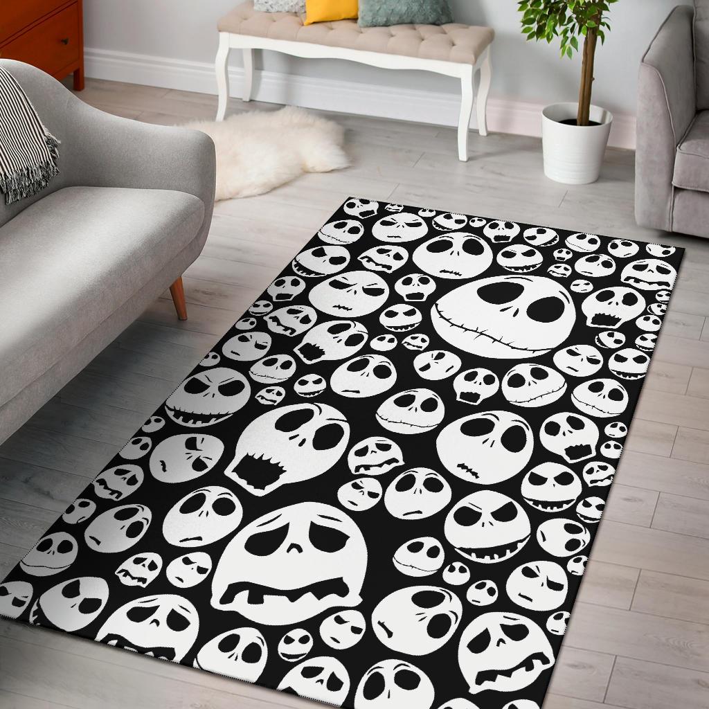 Jack Skellington Pattern Area Rug Carpet