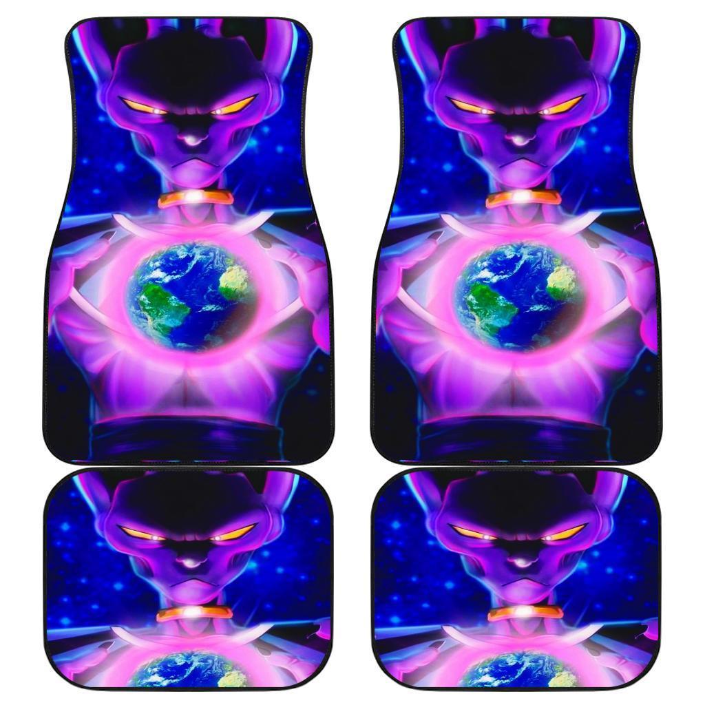 Beerus Angry Dragon Ball Front And Back Car Floor Mats